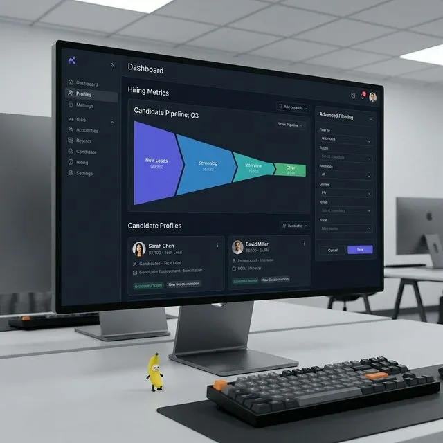 CV filtering software dashboard showing pre-selected candidates