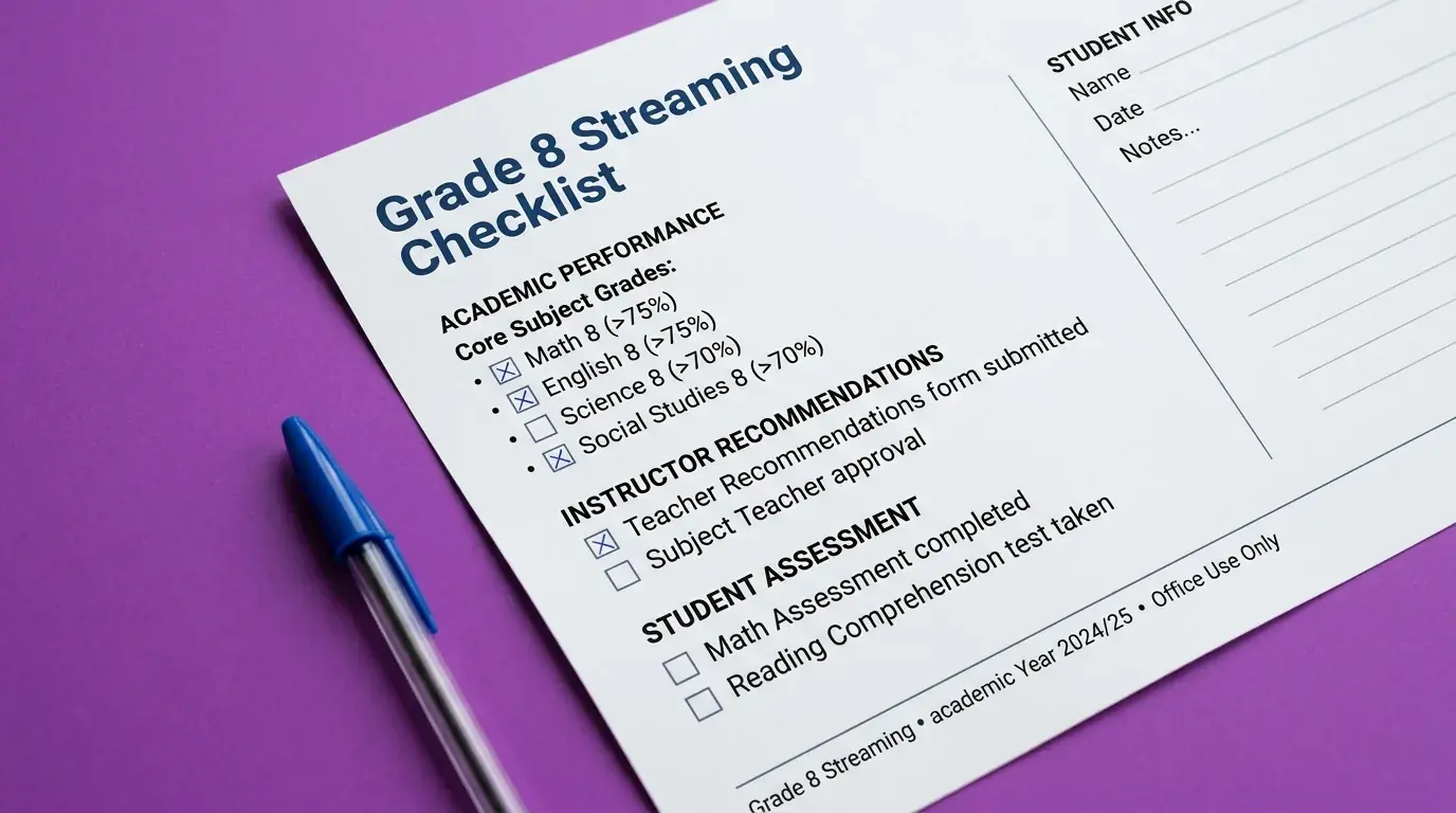 Grade 8 Checklist Cover